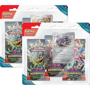 Pokémon TCG: Twilight Masquerade - 3 блістерні упаковки Snorlax + Revavroom SET 6425594 фото