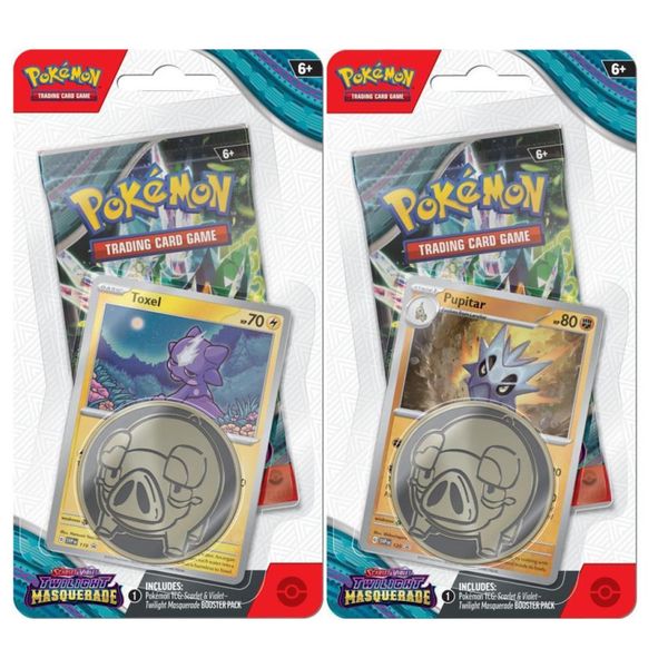 Pokémon TCG: Twilight Masquerade - Checklane Blister SET Toxel + Pupitar 5134054 фото