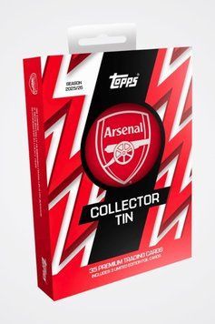 Arsenal 2025|26 Topps Football Cards Tin 5053307076754 фото