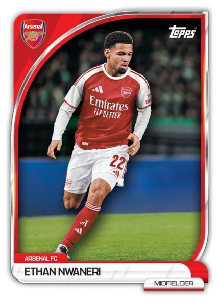 Arsenal 2025|26 Topps Football Cards Tin 5053307076754 фото