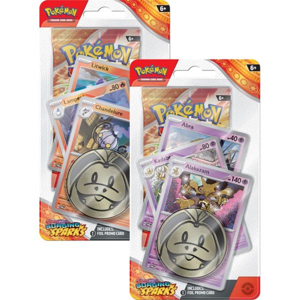 Pokémon TCG: Surging Sparks - Premium Checklane Blister SET Alakazam+Chandelur 6975142 фото