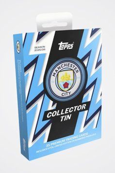 Manchester CITY 2025|26 Topps Football Cards Tin 5053307076822 фото