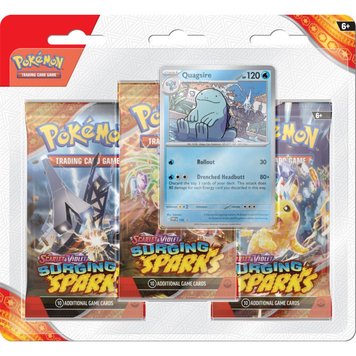 Pokémon TCG: Scarlet & Violet - Surging Sparks - 3 упаковки в блістері - Quagsire 1827971 фото