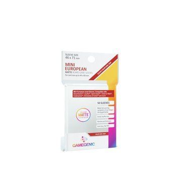 Gamegenic - MATTE Mini European-Sized Boardgame Sleeves 46 x 71 mm - Clear (50 Sleeves) 1141191 фото