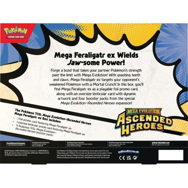 Pokemon TCG: Mega Evolution 2.5 - Ascended Heroes - Mega Feraligatr ex Box 1387003 фото