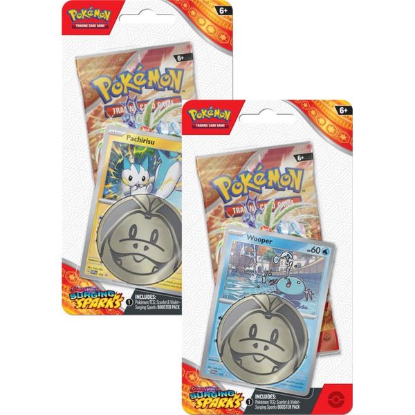 Pokémon TCG: Surging Sparks - Checklane Blister Wooper+Pachirisu SET 3314652 фото