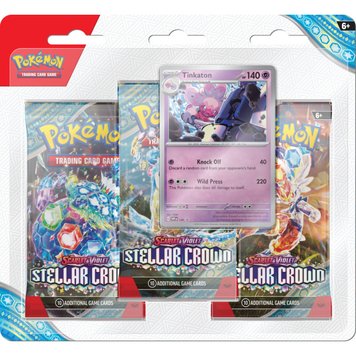 Pokémon TCG: Stellar Crown - блістер Tinkaton з 3 упаковок 1575551 фото