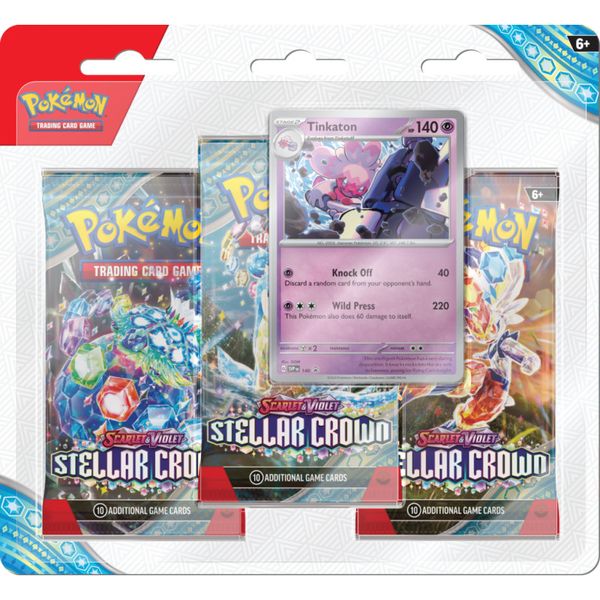 Pokémon TCG: Stellar Crown - блістер Tinkaton з 3 упаковок 1575551 фото