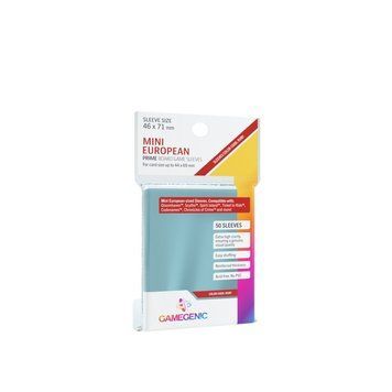 Gamegenic - PRIME Mini European-Sized Sleeves 46 x 71 mm - Clear (50 Sleeves) 5801064 фото