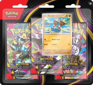 Pok&eacute;mon TCG: Mega Evolution - Pitch Black 3-Pack Blisters blister3 фото