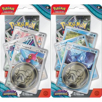 Pokémon TCG: Twilight Masquerade - Premium Checklane Blister SET Kingdra + Porygon 1716504 фото