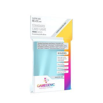 Gamegenic - PRIME Standard Card Game Sleeves 66 x 91 mm - Clear (50 Sleeves) 3229477 фото