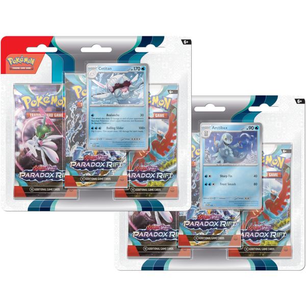 Pokémon TCG: Paradox Rift - 3 блістерні упаковки Cetitan + Arctibax 1617502 фото