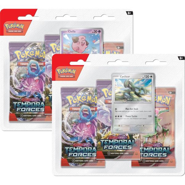 Pokémon TCG: Temporal Forces - 3 блістерні упаковки Cleffa + Cyclizar 2906628 фото