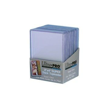 UP - 3" x 4" Thick 75PT Toploader (25 Pieces) 1032974 фото
