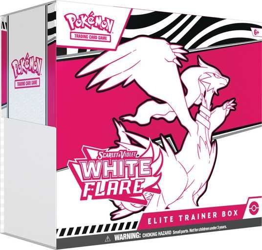 ポケセンタ ブラックボルト ホワイトフレアエリートトレーナーボックス Купити Pokemon Scarlet & Violet - White Flare Elite Trainer Box