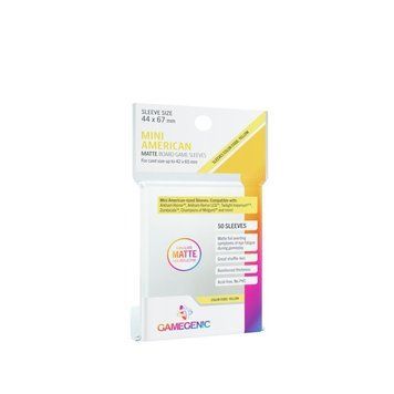 Gamegenic - MATTE Mini American-Sized Boardgame Sleeves 44 x 67 mm - Clear (50 Sleeves) 2619650 фото