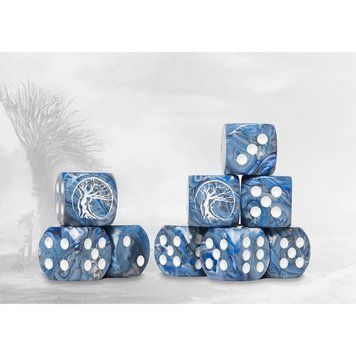 Conquest - Nords Logo on Blue Marbled Dice with White Pips - 24 per pack 1363680 фото