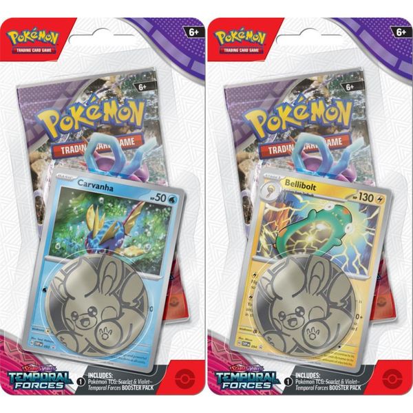 Pokémon TCG: Temporal Forces - Checklane Blister SET Bellibolt + Carvanha 1706662 фото