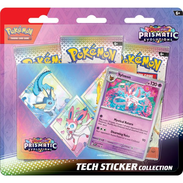 Pokémon TCG: Prismatic Evolutions - НАБІР технічних наклейок (Leafeon, Glaceon, Sylveon) 2966885 фото