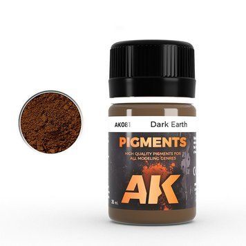 AK Interactive Dry Pigment - Dark Earth Pigment 1585142 фото