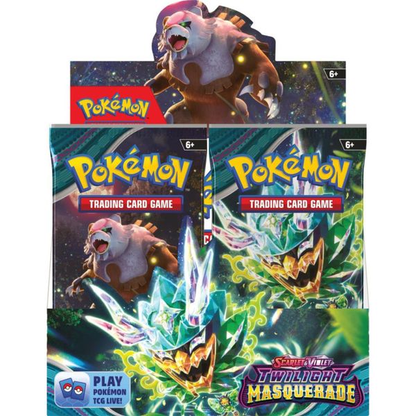 Pokémon TCG: Twilight Masquerade - Booster Box (36 штук) 2744776 фото