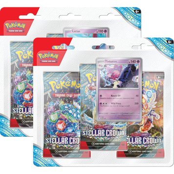 Pokémon TCG: Stellar Crown - 3 упаковки в блістері SET Tinkaton + Latias 2254528 фото