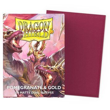 Dragon Shield Standard Matte Dual Sleeves Pomegranate & Gold (100 Sleeves) 2040650 фото
