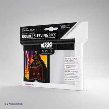 Gamegenic - Star Wars: Unlimited Art Sleeves Double Sleeving Pack - Darth Vader 1865808 фото