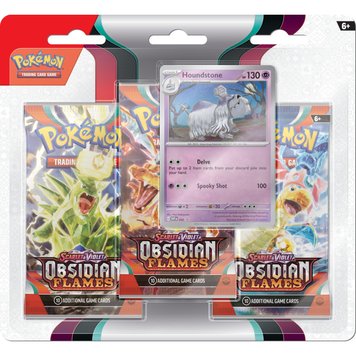 Pokémon TCG: Obsidian Flames — 3 упаковки в блістері Houndstone 1161202 фото