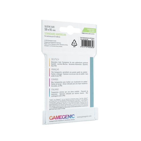 Gamegenic &mdash; Стандартные конверты PRIME американского размера, 59 x 91 мм, прозрачные (50 конвертов) 1725083 фото