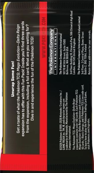 Pok&eacute;mon TCG: Mega Evolution - Delta Reign Booster Pack (10 Cards) Pok&eacute;mon TCG: Mega Evolution - Delta Reign Booster Pack (10 Cards) фото