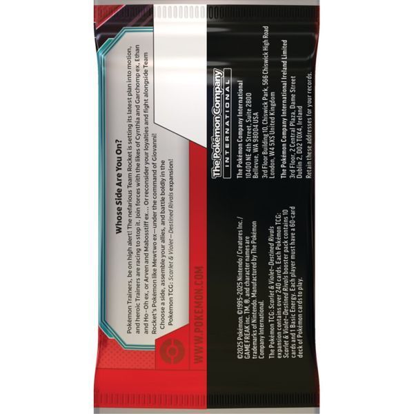 Pok&eacute;mon TCG: Scarlet & Violet - Destined Rivals - Booster pack 5399239 фото