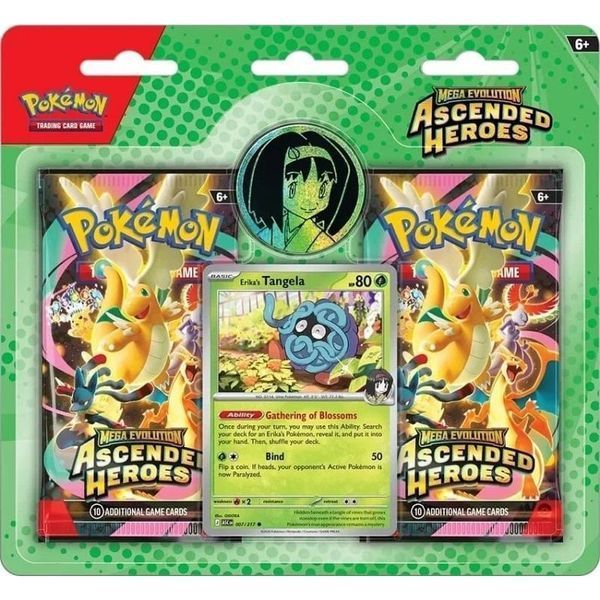 Pokemon TCG: Mega Evolution 2.5 - Ascended Heroes - 2Pack Blister Erika 8950694 фото