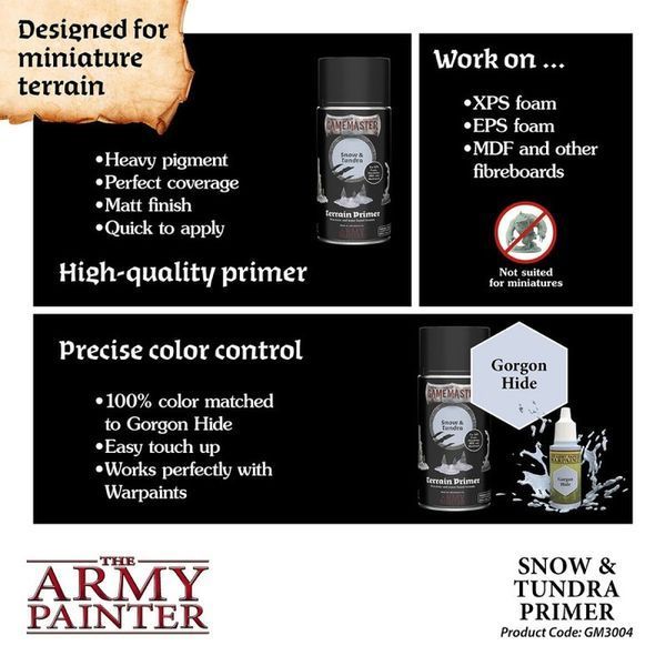 Army Painter Gamemaster Snow & Tundra Terrain Primer (primer spray) 2429752 фото