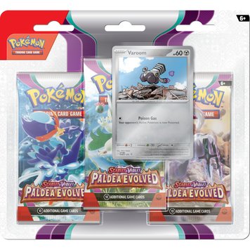 Pokémon TCG: Paldea Evolved - блістер з 3 упаковок (Varoom) 2880846 фото