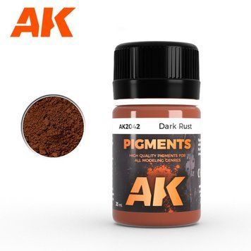 AK Interactive Dry Pigment - Dark Rust Pigment 3345395 фото