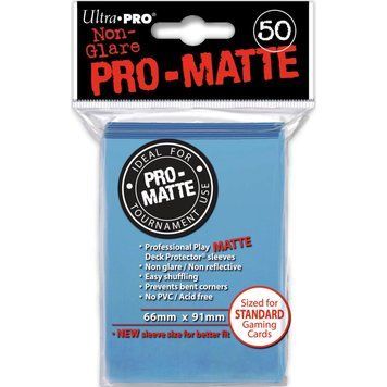 Защитная пленка для палубы Pro-Matte Light Blue, 50 шт. стандартная (66 x 91 мм) (футболки Ultra-Pro) 4432867 фото