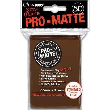 Deck Protector Pro-Matte Brown 50 шт. Стандарт (66мм x 91мм) (Футболки Ultra-Pro) 2735596 фото