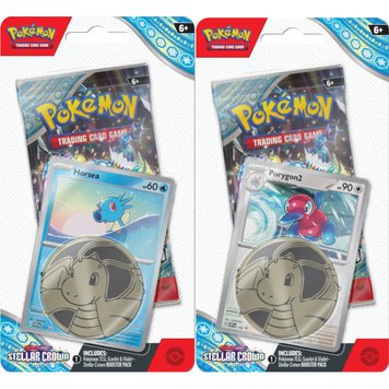 Pokémon TCG: Stellar Crown - Checklane Blister SET Horsea + Porygon2 2217952 фото