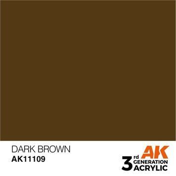 AK Interactive 3G Acrylic Dark Brown 17ml 2734358 фото