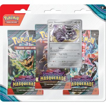 Pokémon TCG: Twilight Masquerade - блістер Revavroom з 3 упаковок 8284832 фото