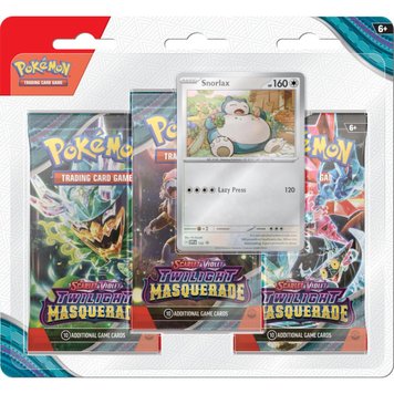 Pokémon TCG: Twilight Masquerade — 3 упаковки Snorlax у блістері 2587358 фото