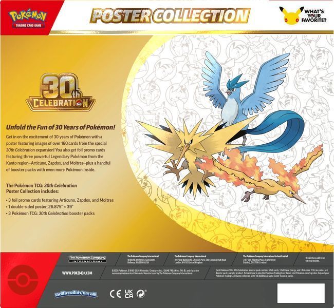Pok&eacute;mon TCG: 30th Celebration Poster Collection 90323263234223 фото